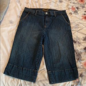 High waisted Izod jean Bermuda shorts